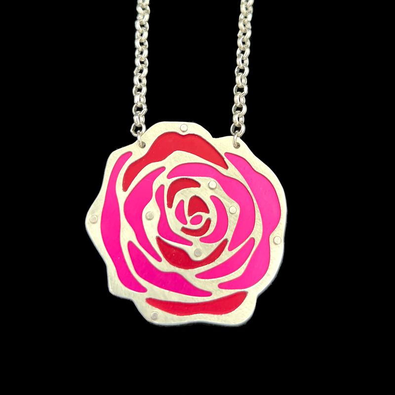 CORSAGE NECKLACE - ROSE