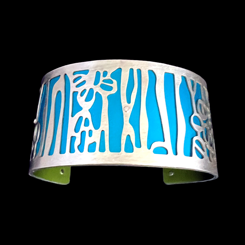 Extended Length Small Width Vertical Seapod Cuff