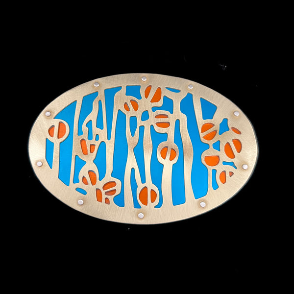 Seapod Two Tone Belt Buckle - Brass