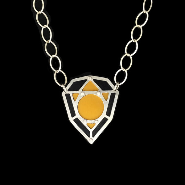 Diamond Collection Pear Cut Two Tone Necklace