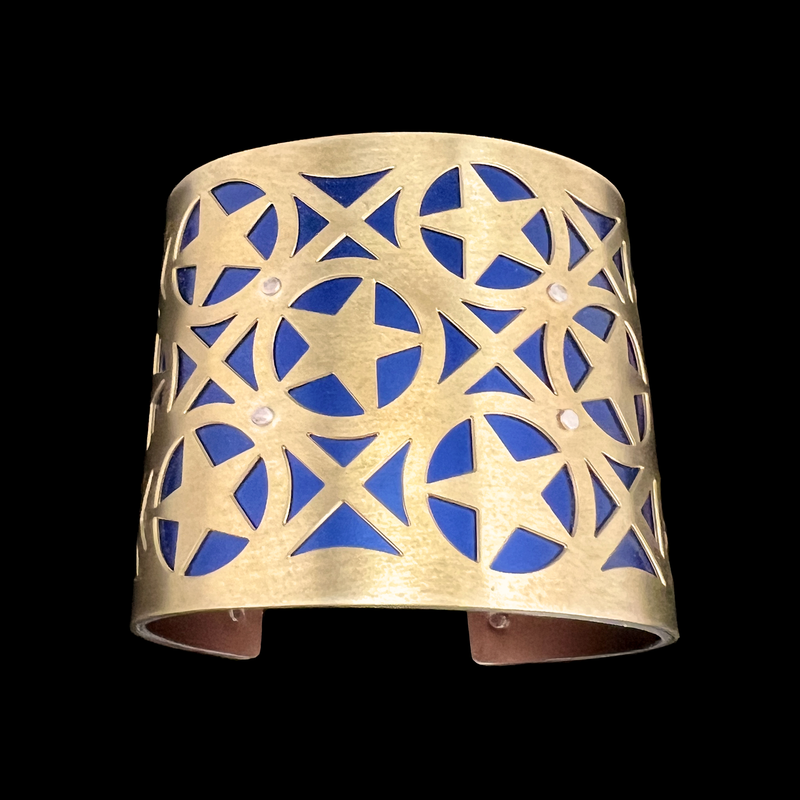 BRASS TINY STARS CUFF LARGE
