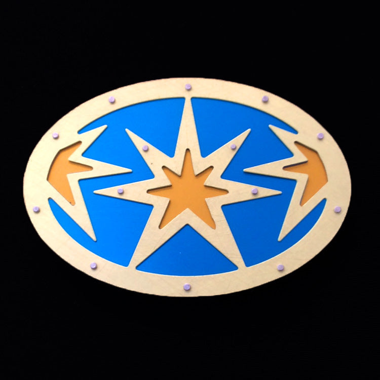 SUPERSTAR TWO TONE BELT BUCKLE - BRASS